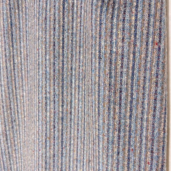 Vintage Ziba Grey Blue Wool Striped Pencil Skirt  S - Picture 6 of 10